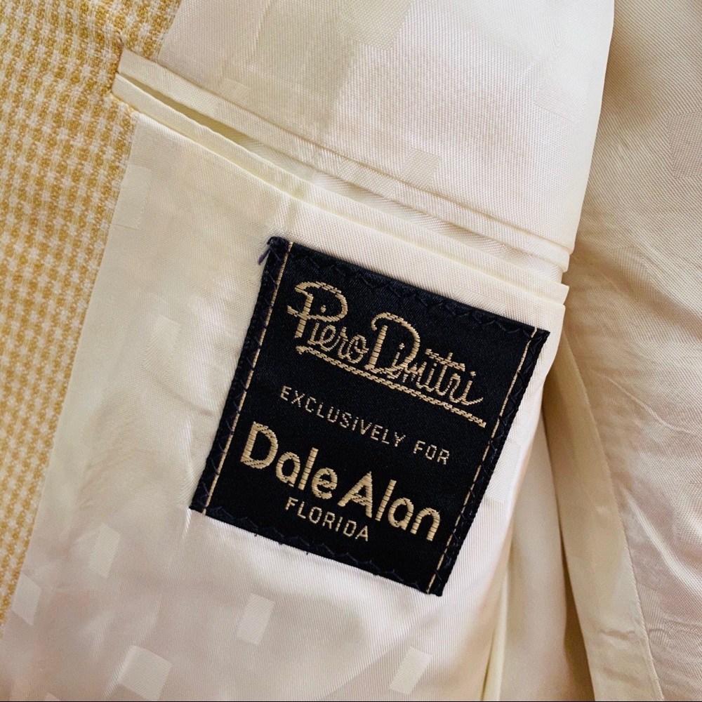 Vintage Yellow Gingham Plaid Blazer - Picture 3 of 8